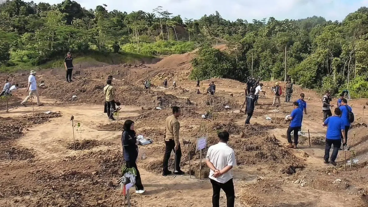 Revegetasi lahan bekas tambang ilegal di Tahura Bukit Soeharto oleh OIKN sebagai upaya pemulihan lingkungan