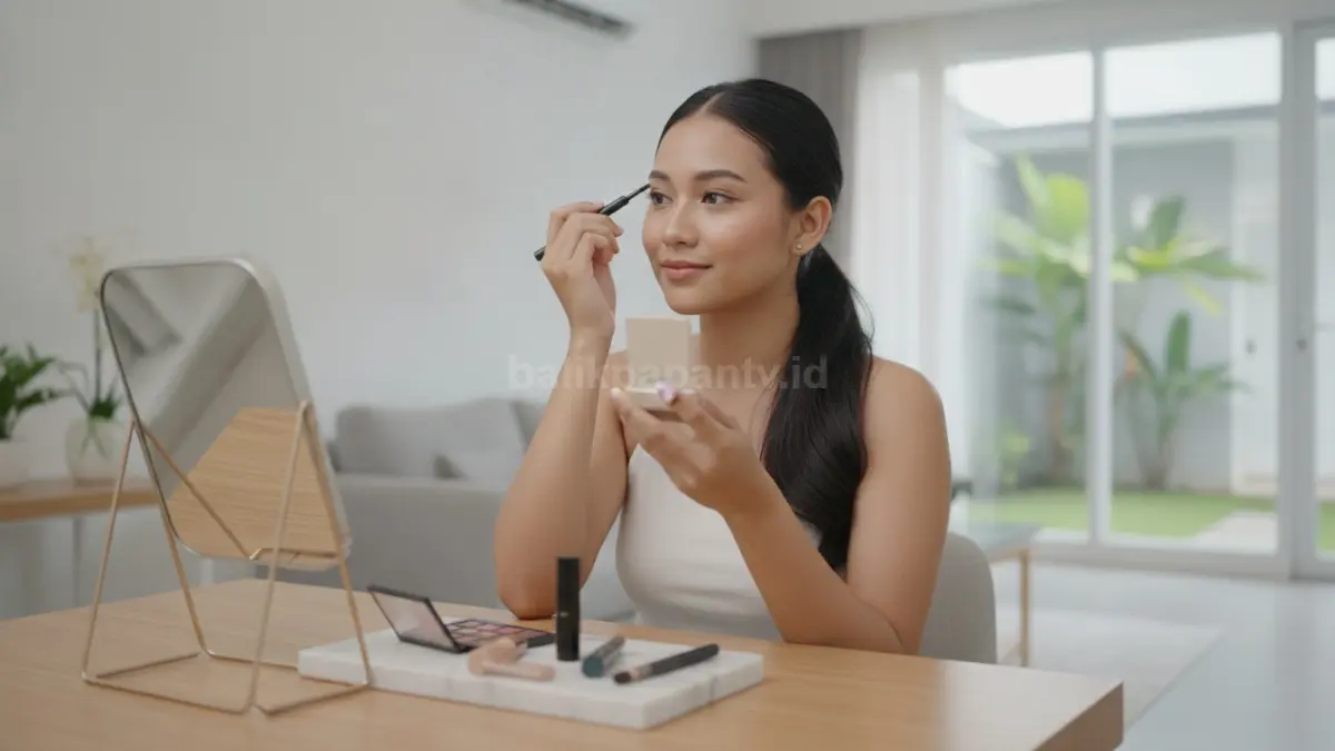 Rutinitas makeup singkat dengan fokus pada teknik alis cepat dan praktis.
