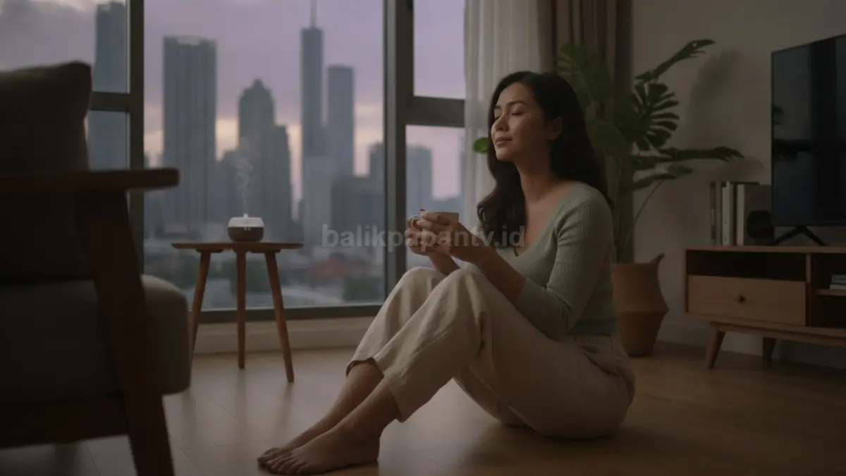 Seseorang mengambil jeda dua menit dari aktivitas untuk reset mood saat stres dan mengembalikan fokus.
