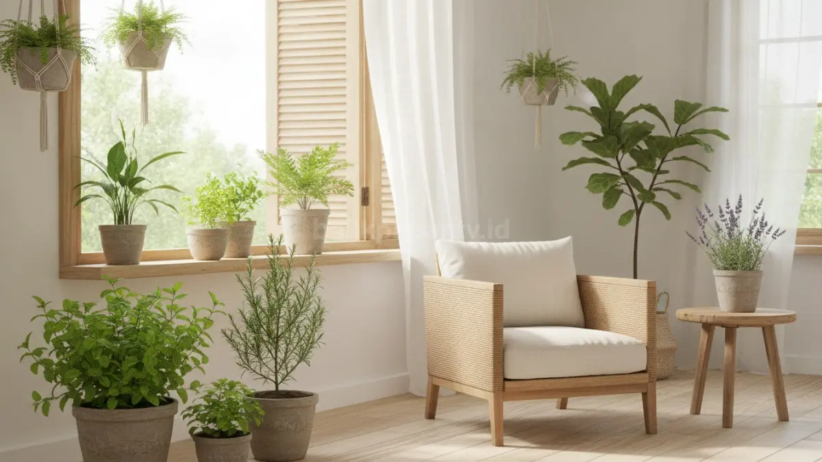 Tanaman aromatik dalam ruangan menghadirkan aroma segar alami, cocok ditempatkan dekat jendela bercahaya terang. (BTV/Ai)
