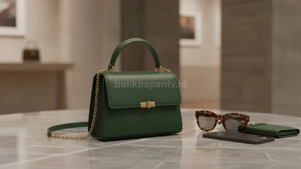 Tas mini modern dengan desain elegan, pilihan praktis untuk membawa barang esensial sehari-hari.