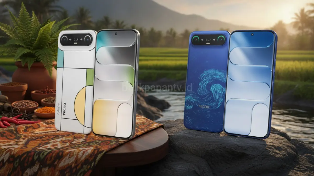 Tecno Camon 50 Slim hadir dengan desain tipis, fitur AI cerdas, dan kemampuan fotografi modern yang menyasar pengguna yang mengutamakan gaya serta produktivitas sehari-hari.(BTV/AI) 