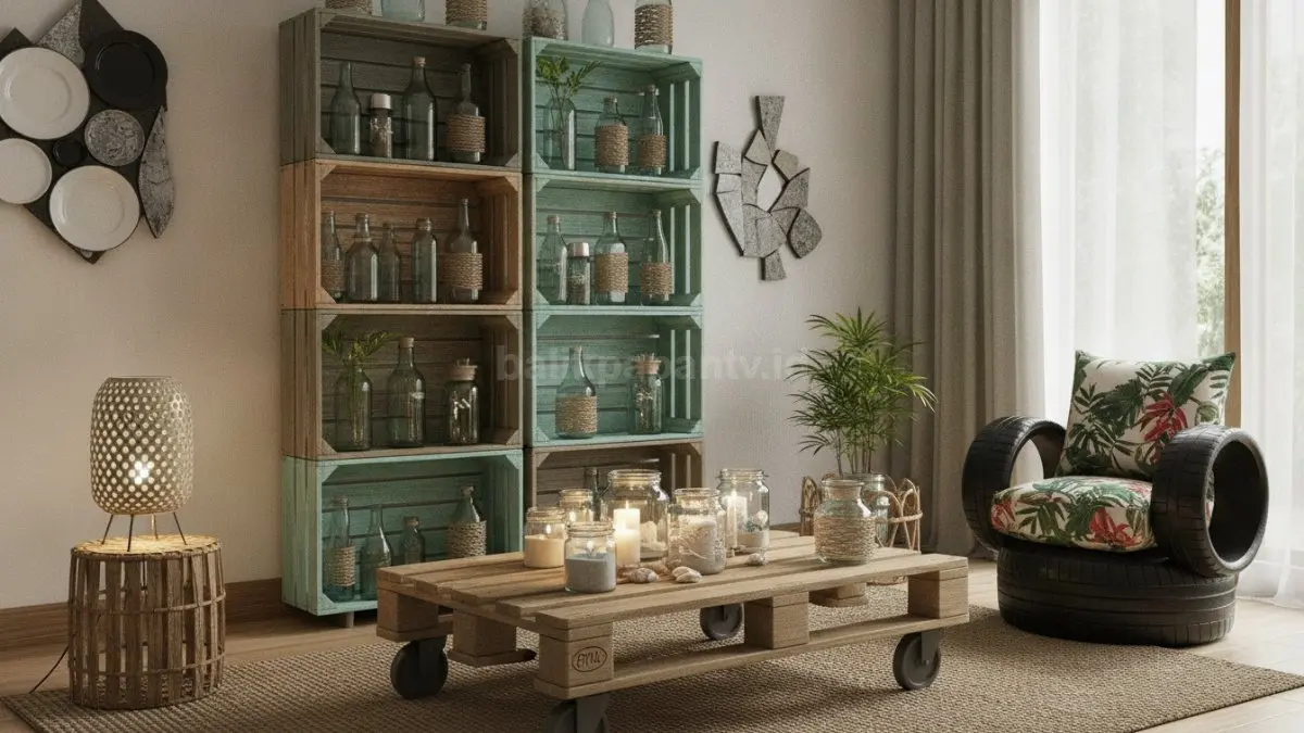 Aneka dekorasi rumah hasil upcycling dari barang bekas dengan tampilan modern dan bernilai jual (BTV/Ai)