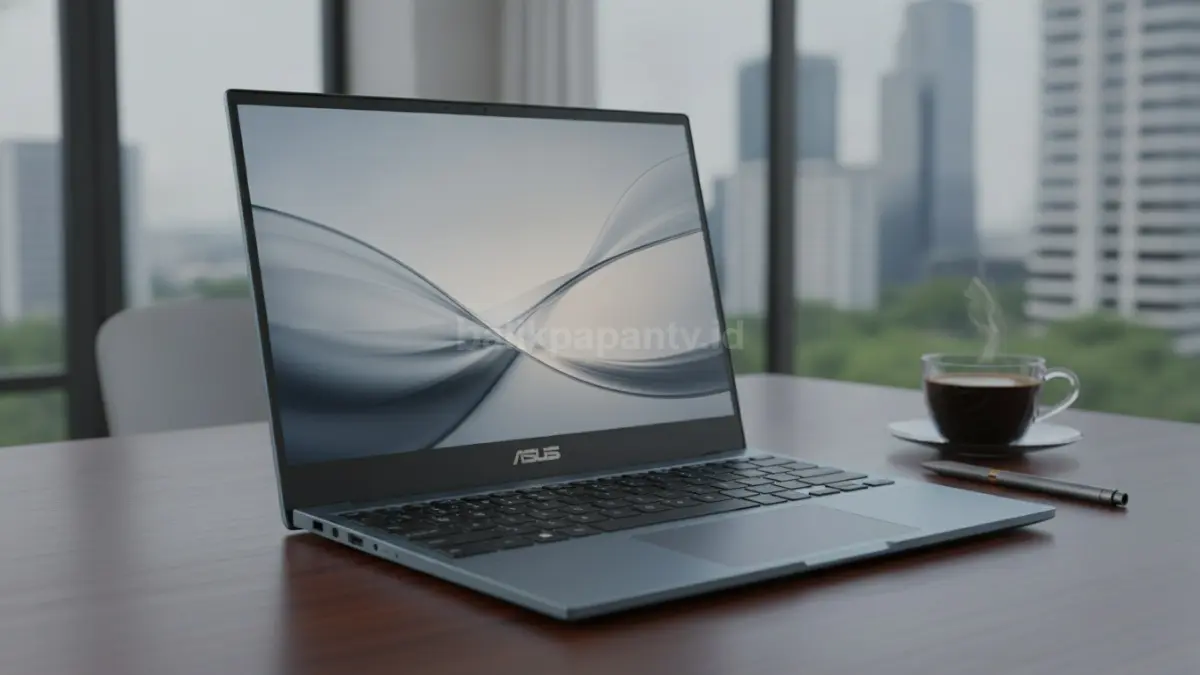 ASUS Zenbook A14 2026 dengan desain Ceraluminum ringan dan performa Snapdragon X2 Elite. (BTV/Ai)
