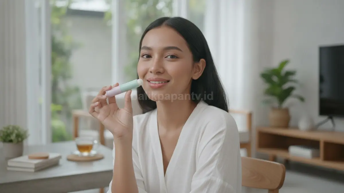 Perawatan bibir sederhana untuk menjaga kelembapan dan kenyamanan saat beraktivitas.
