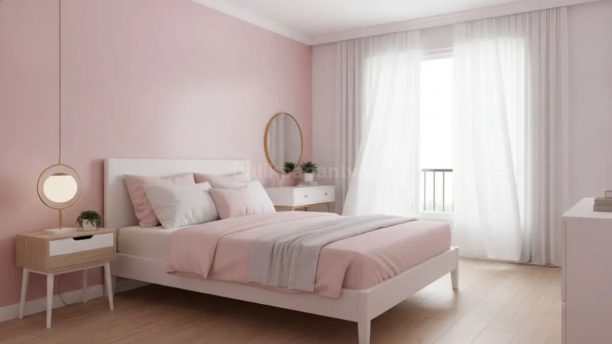 
Kombinasi pink pastel dan putih membuat kamar terasa lebih cerah, lembut, dan luas. (BTV/Ai)