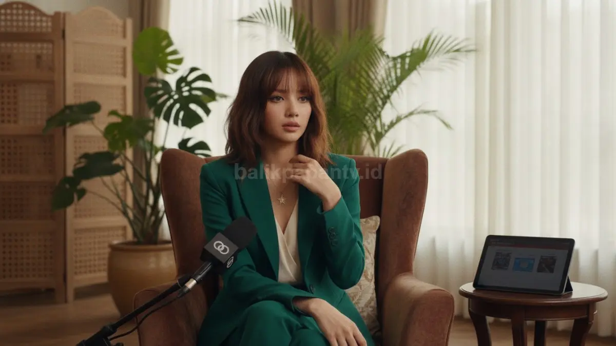 Lisa BLACKPINK saat wawancara terbaru yang kembali memicu perhatian publik terhadap kehidupan asmaranya (BTV/Ai)