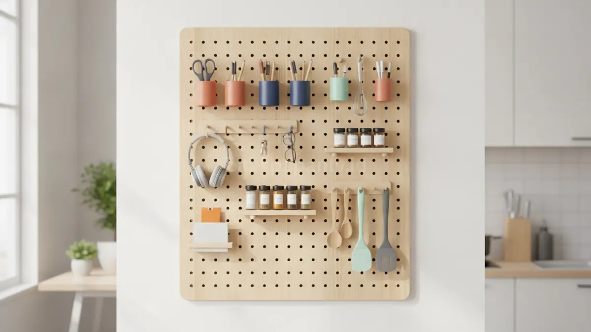 Pegboard serbaguna membantu menyusun peralatan vertikal lebih rapi, mudah dijangkau, dan hemat ruang maksimal (BTV/Ai)
