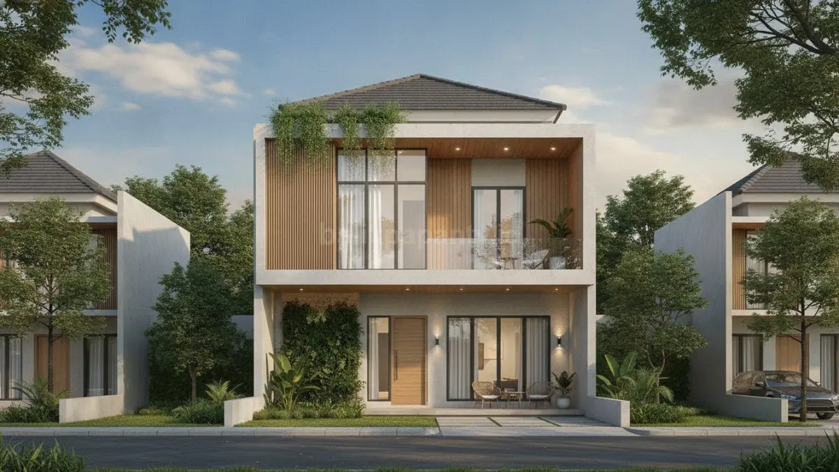 Rumah 2 lantai tipe 36 memaksimalkan luas bangunan tanpa membutuhkan lahan yang lebih besar. (BTV/Ai)