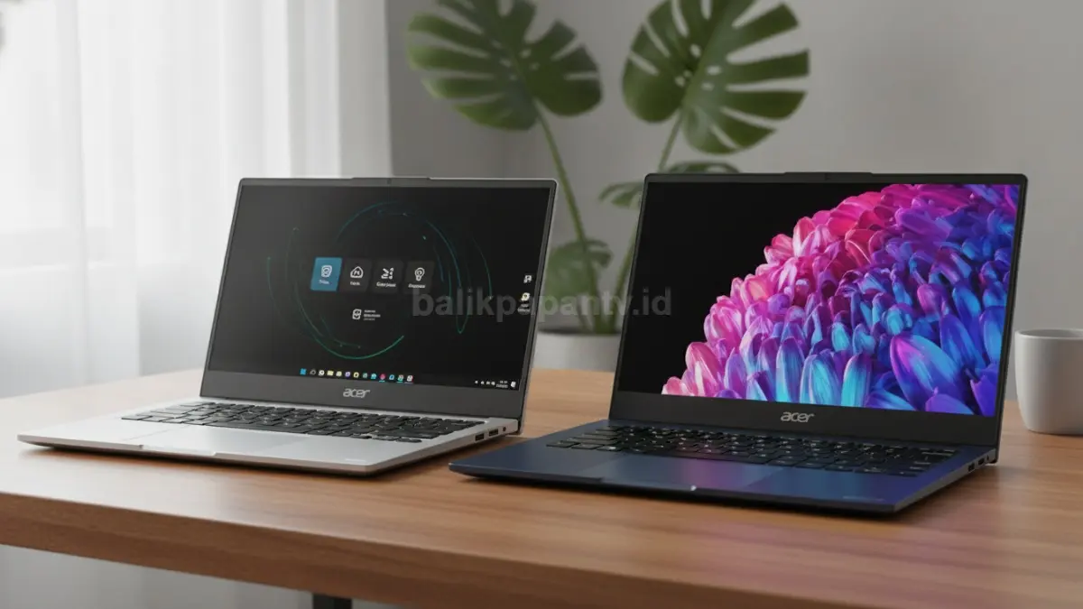 Acer Swift Go 14 AI Touch dan versi OLED sebagai pilihan laptop produktivitas dengan spesifikasi berbeda. (BTV/Ai)