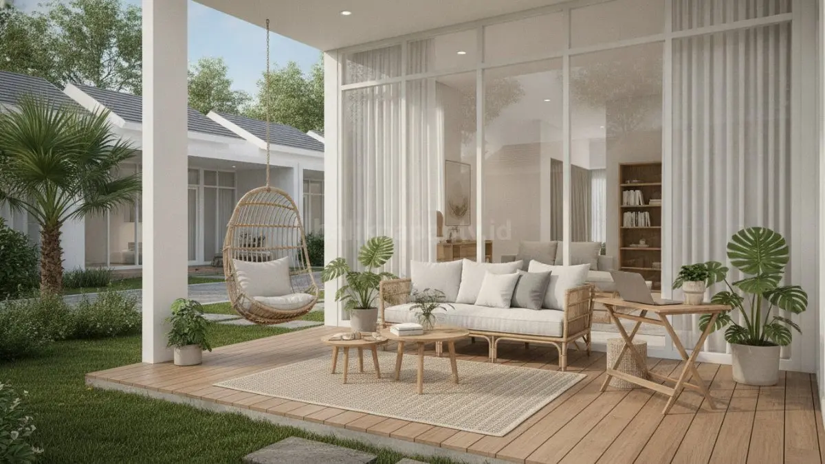 Jendela besar membuat rumah terasa lebih luas dan terang oleh cahaya alami. (BTV/Ai)