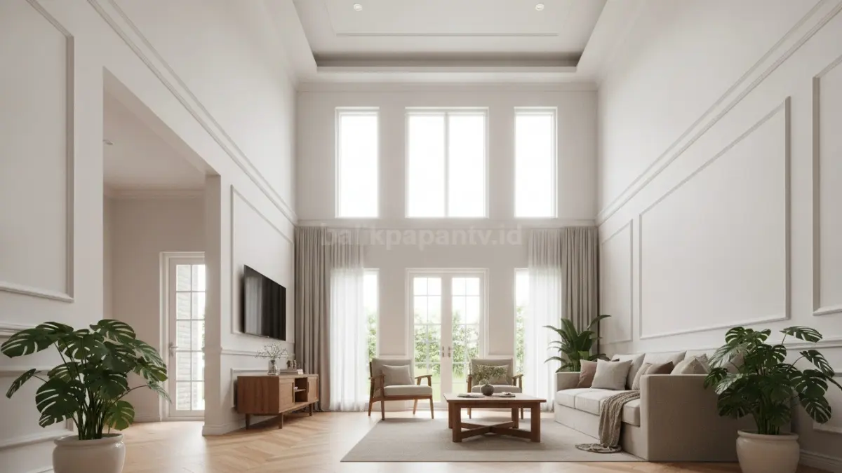 **Langit-langit tinggi menciptakan ruangan yang terasa lebih luas, terang, dan sejuk dengan sirkulasi udara yang optimal. (BTV/Ai)**
