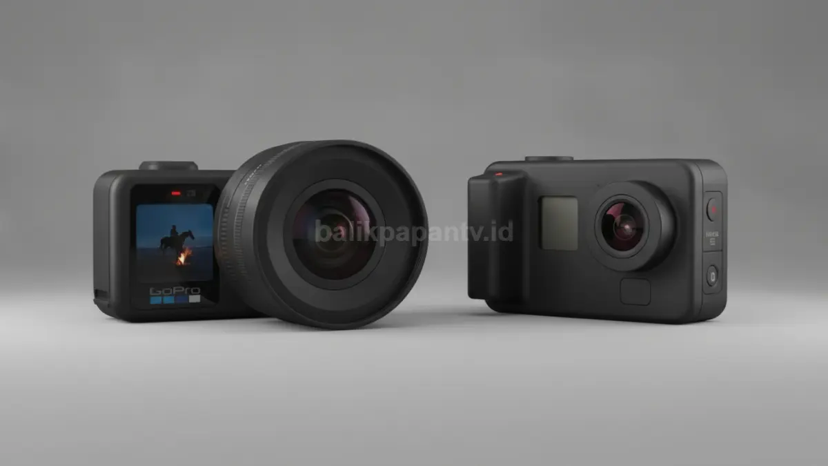 Perbandingan GoPro Mission 1 Pro dengan action cam alternatif untuk kebutuhan produksi konten harian. (BTV/Ai)