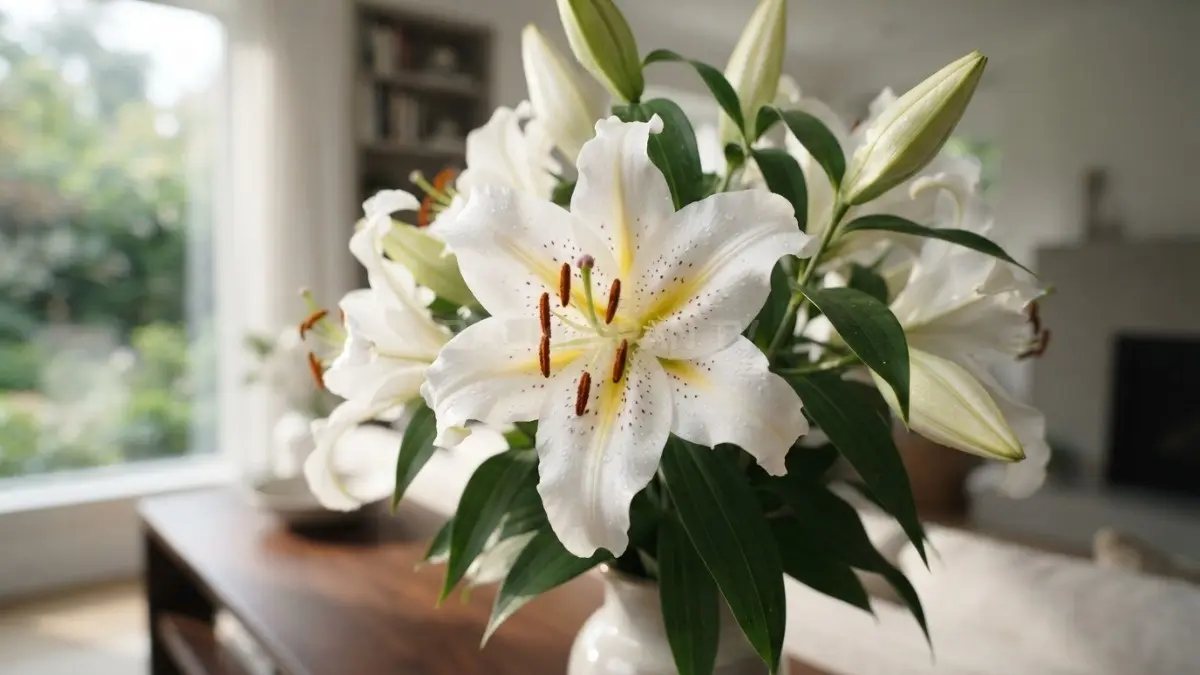 Lily Casablanca termasuk kelompok Oriental Lily dengan bunga besar beraroma harum nan elegan memikat selalu (BTV:AI)
