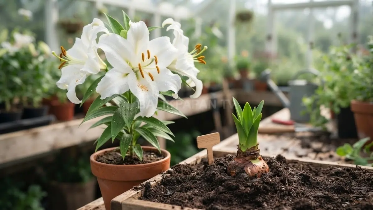 Umbi Lily Casablanca dapat dipelihara kembali, tumbuh sehat dan berbunga pada musim berikutnya (BTV:AI)