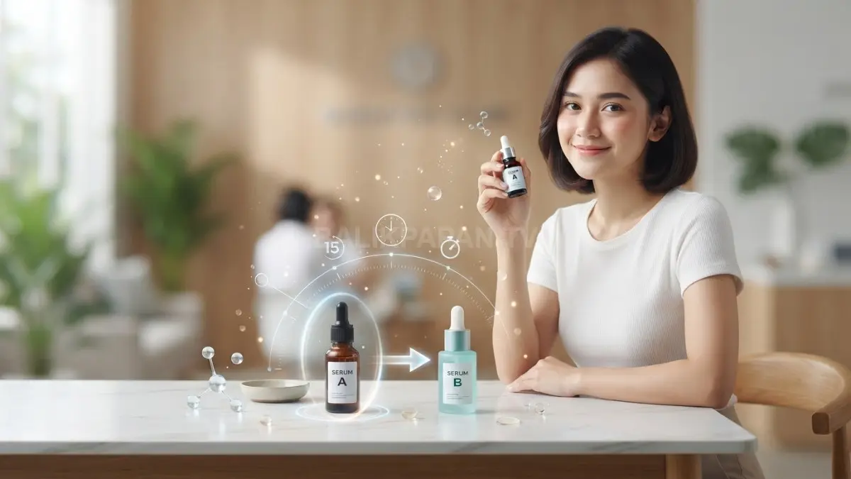 Jeda waktu penggunaan kandungan aktif secara bijak demi menjaga kesehatan kulit wajah Anda. (BTV/Ai)