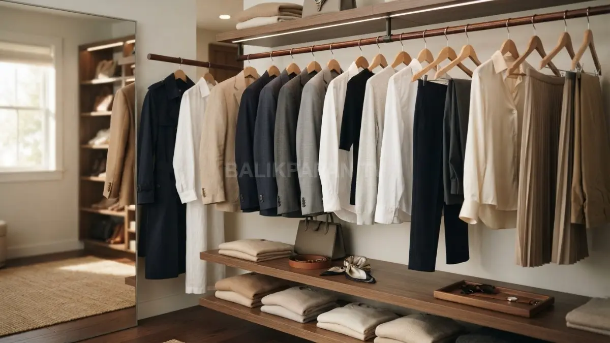 Mengelompokkan pakaian berdasarkan warna dan model memudahkan menciptakan kombinasi outfit menarik setiap hari (BTV/AI)