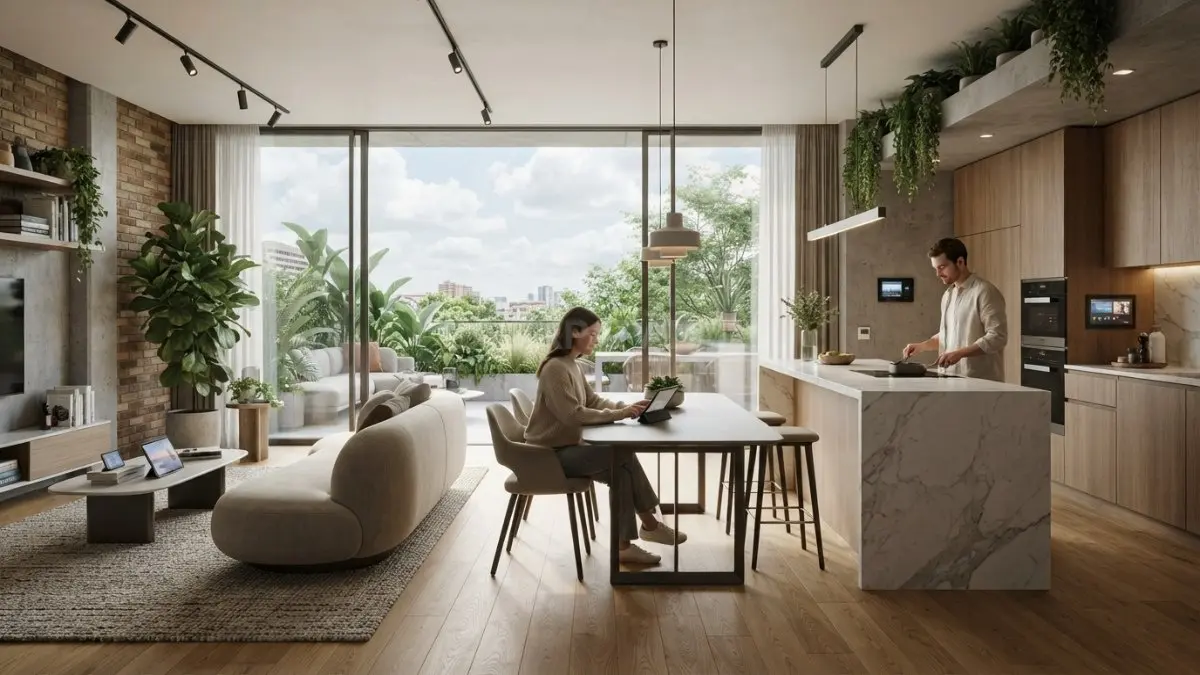 Open Flow Spatial Layout menghadirkan ruang terbuka, sirkulasi lancar, aktivitas menyatu, visual harmonis, nyaman, modern (BTV/Ai)
