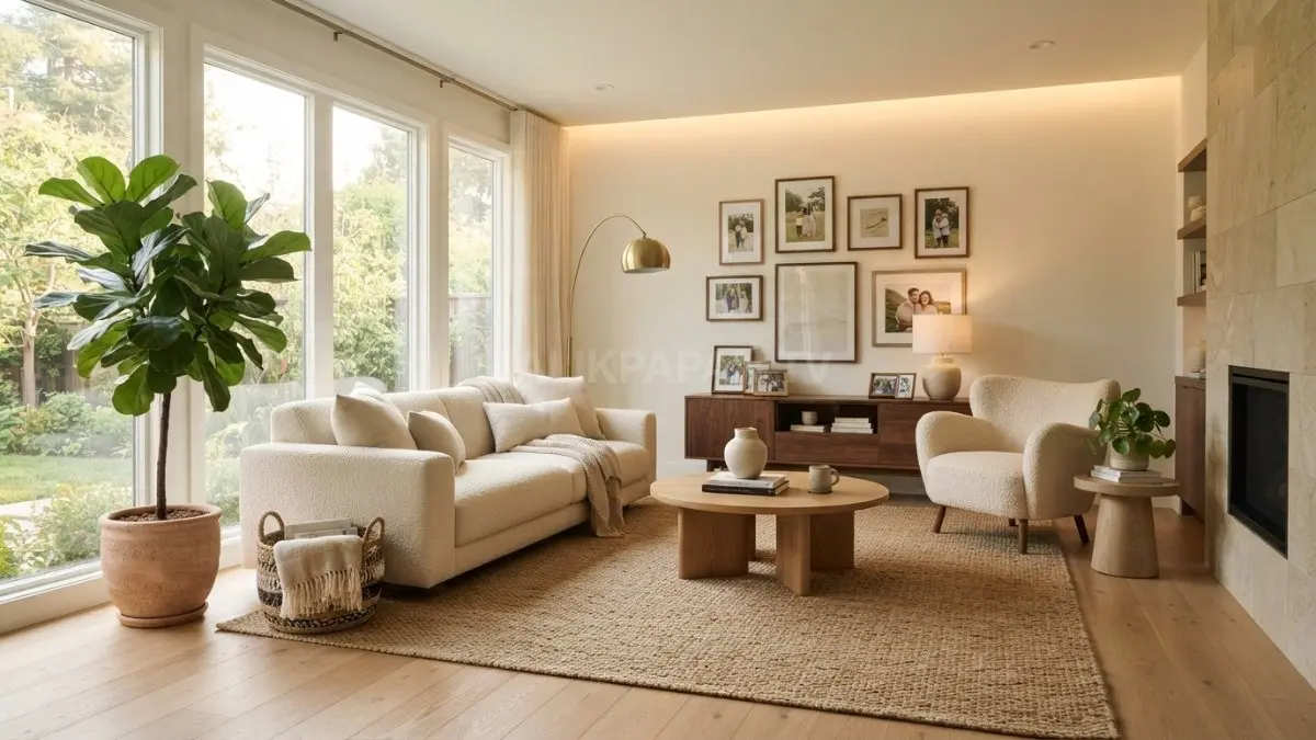 Tren warna putih krem, ivory, dan off-white hangat menciptakan ruangan terang, nyaman, elegan, ramah mata. (BTV/Ai)
