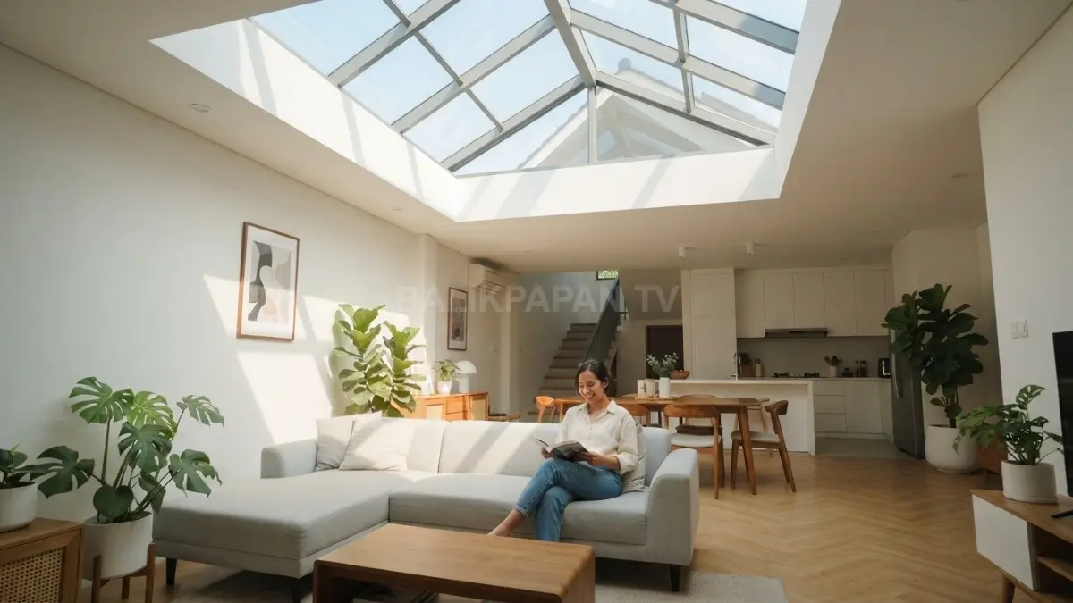 Skylight menjadi solusi yang efektif karena mampu menjangkau area yang jauh dari jendela luar.