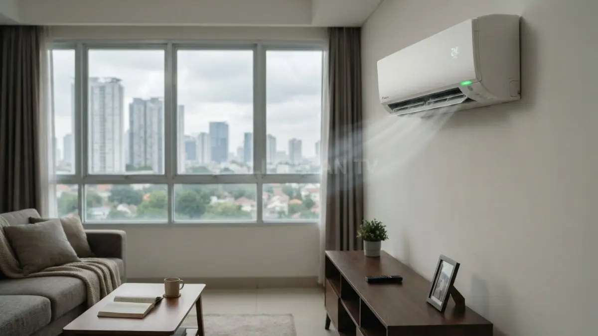 AC efektif menurunkan suhu ruangan, tetapi tetap membutuhkan ventilasi agar kualitas udara di dalam rumah terjaga. (BTV/AI)