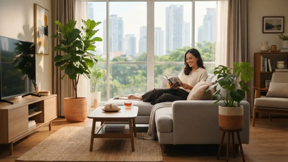 Dekorasi bernuansa alami menghadirkan rumah lebih nyaman, rileks, fungsional, sekaligus mendukung gaya hidup modern setiap hari (BTV/AI)