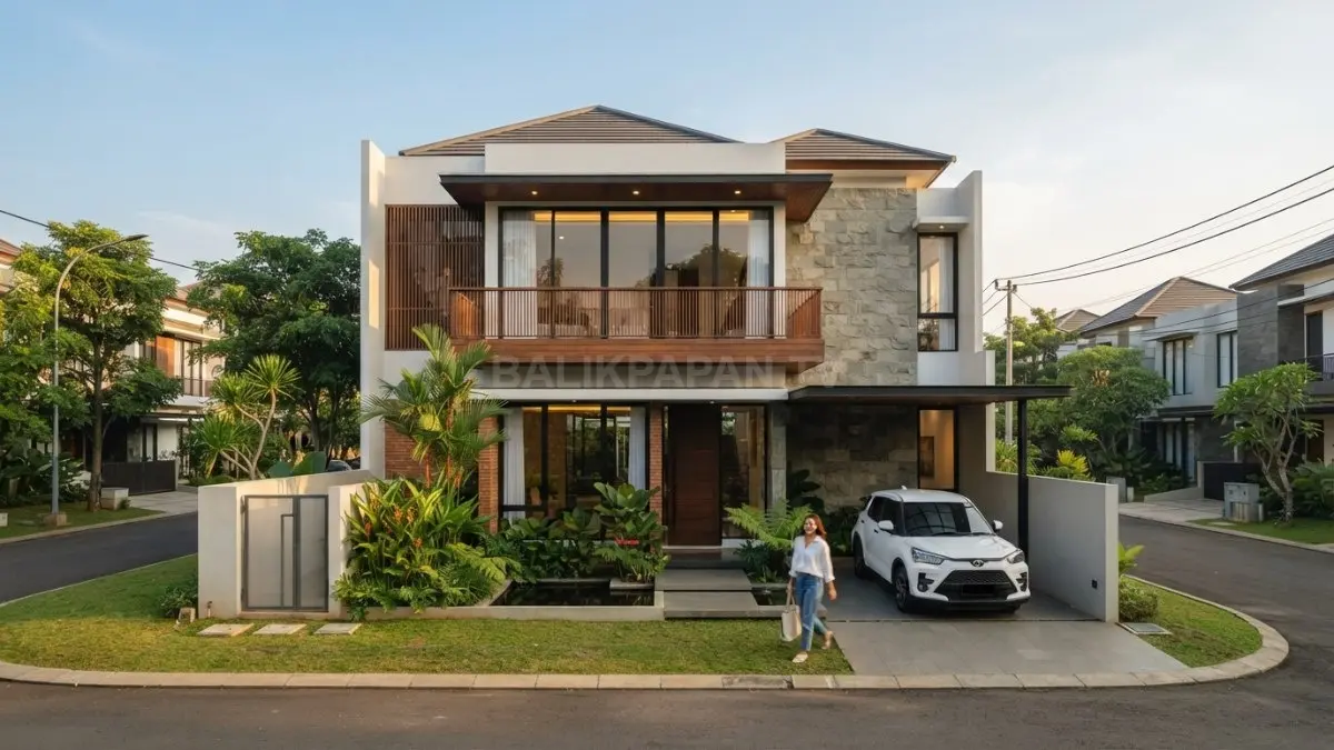 Desain rumah modern menghadirkan lingkungan sehat melalui sirkulasi udara optimal dan pencahayaan alami yang maksimal (BTV/AI)