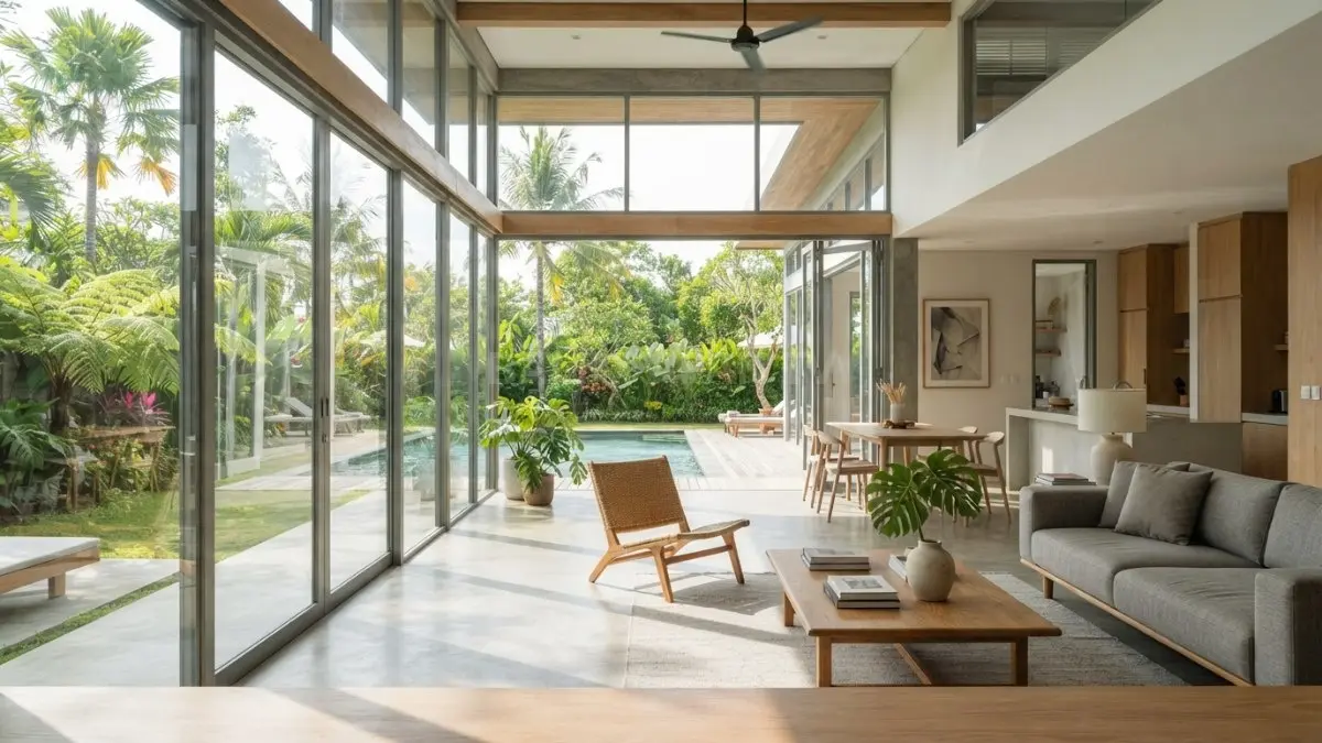 Desain ventilasi alami membantu menjaga rumah tropis tetap sejuk tanpa bergantung sepenuhnya pada AC. (BTV/AI)