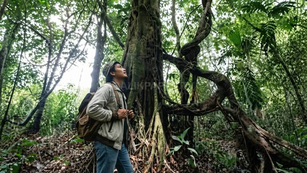 Hamparan pepohonan di kawasan Hutan Lindung Sungai Wain menjadi habitat satwa liar sekaligus menjaga kelestarian ekosistem dan sumber air bersih Balikpapan. (BTV/AI)