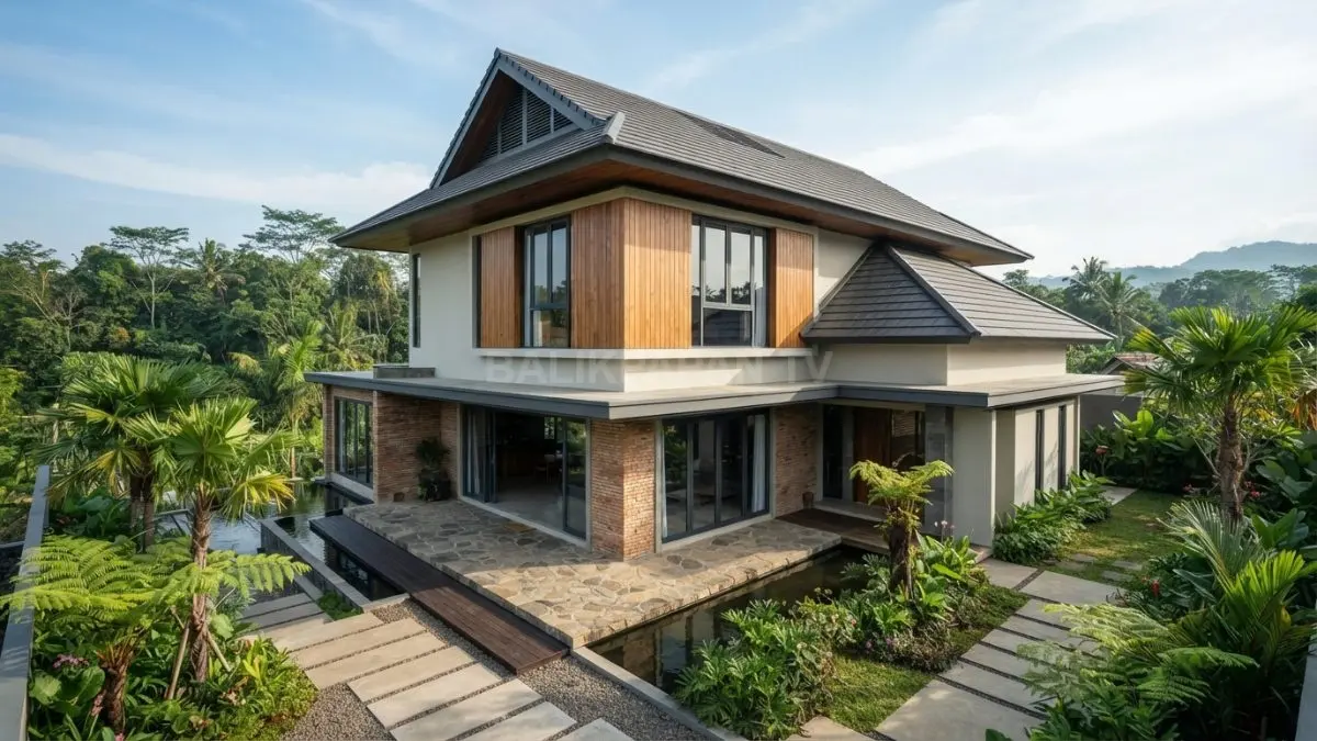 Material tepat dan warna terang membantu menciptakan hunian tropis modern yang sejuk, nyaman, serta hemat energi (BTV/AI)
