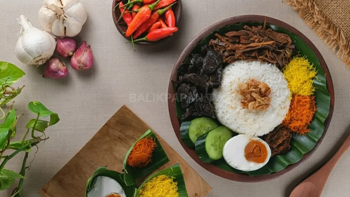 Nasi Bekepor khas Kutai Kartanegara menyajikan perpaduan rempah, sejarah, dan cita rasa autentik Kalimantan Timur (BTV/AI)