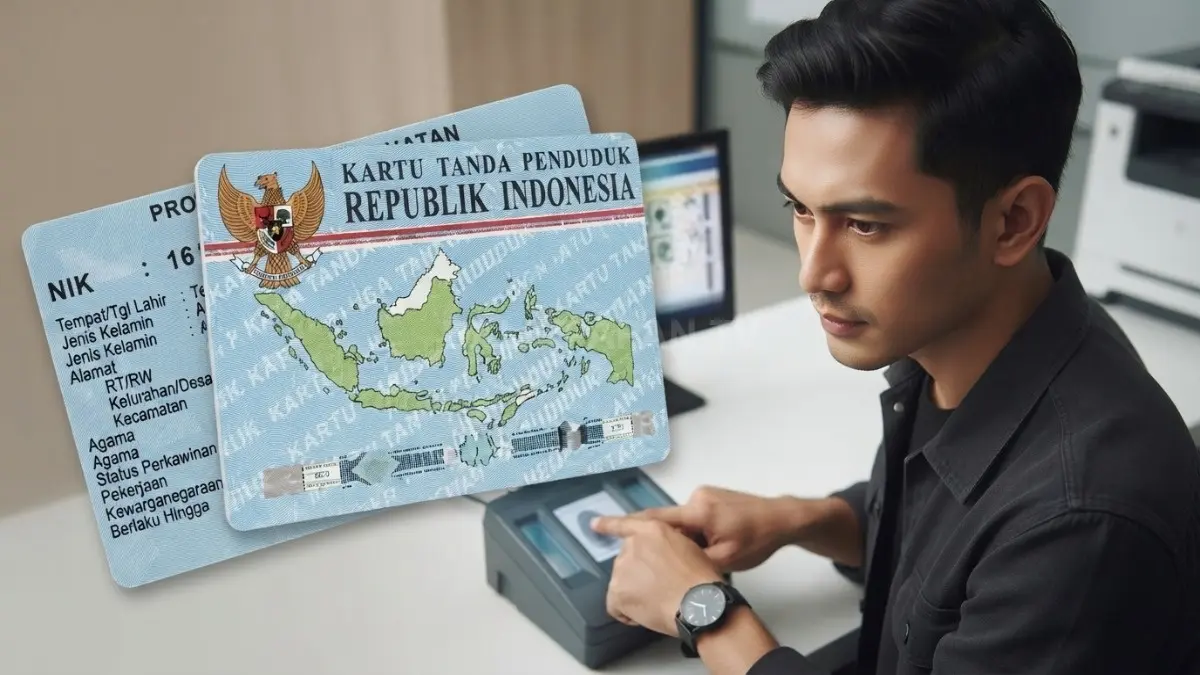 Perekaman biometrik e-KTP memastikan identitas akurat melalui verifikasi data, sidik jari, dan foto digital resmi. (BTV/AI)