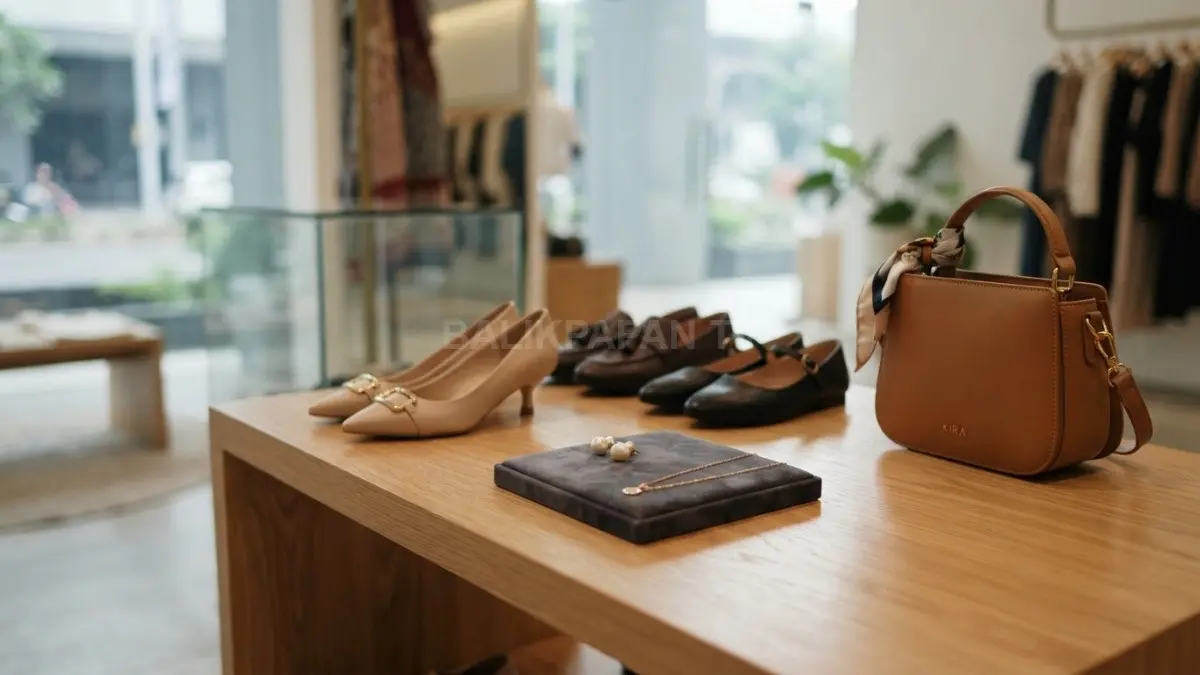 Aksesori minimalis melengkapi kebaya encim, menghadirkan penampilan anggun, modern, dan seimbang untuk berbagai kesempatan berbeda. (BTV/AI)