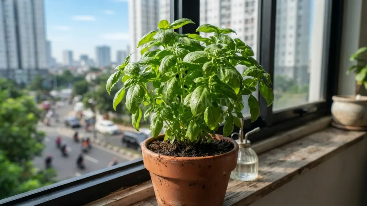 Basil menjadi tanaman herbal favorit karena mudah dirawat, cepat tumbuh, serta cocok untuk pekarangan sempit (BTV/AI)