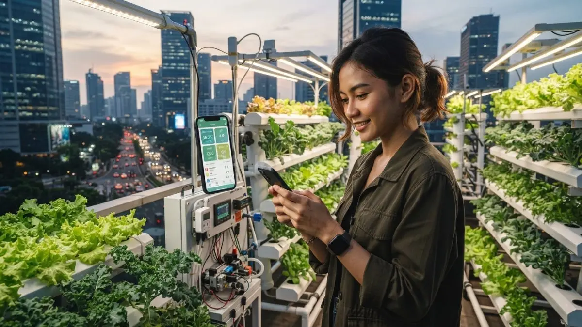 IoT menghadirkan sistem pemantauan kebun yang lebih praktis dan terhubung digital. (BTV/AI)