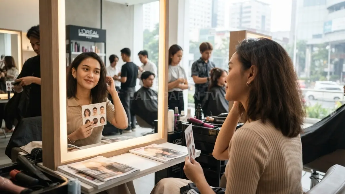 Mengenali bentuk wajah membantu memilih model rambut yang proporsional, nyaman, mudah dirawat, dan sesuai karakter pribadi. (BTV/AI)