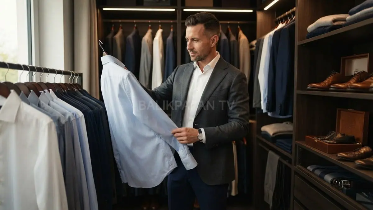 Pria memilih warna pakaian yang tepat untuk tampil rapi percaya diri setiap hari elegan konsisten [BTV:AI]