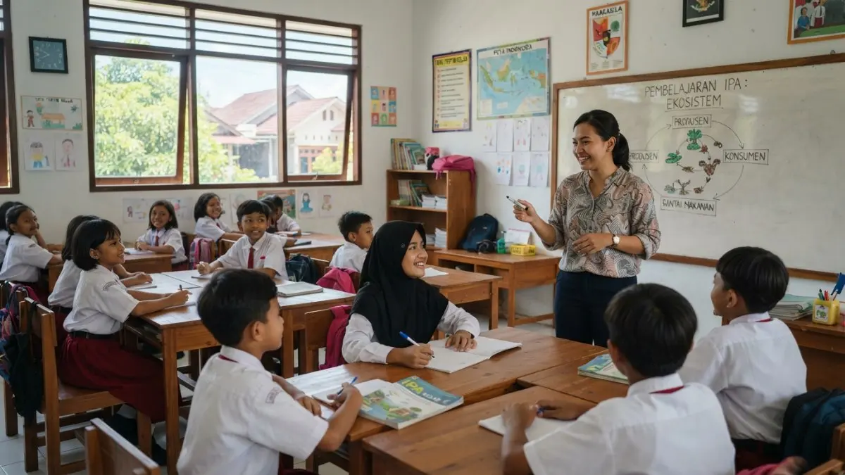 Suasana pembelajaran siswa sekolah dasar yang membutuhkan tambahan tenaga pendidik di Samarinda.