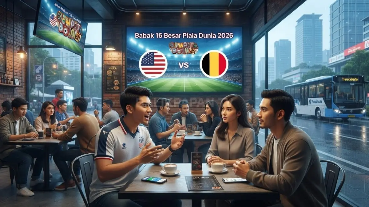 Suporter antusias menyaksikan Belgia melaju ke perempat final usai drama sengit babak enam belas besar Piala Dunia. (BTV/AI)
