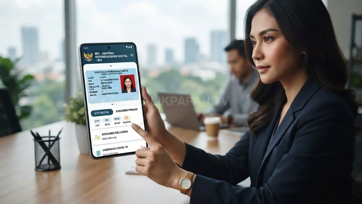 Tampilan aplikasi IKD yang memuat KTP digital dan dokumen kependudukan terintegrasi. (BTV/AI)