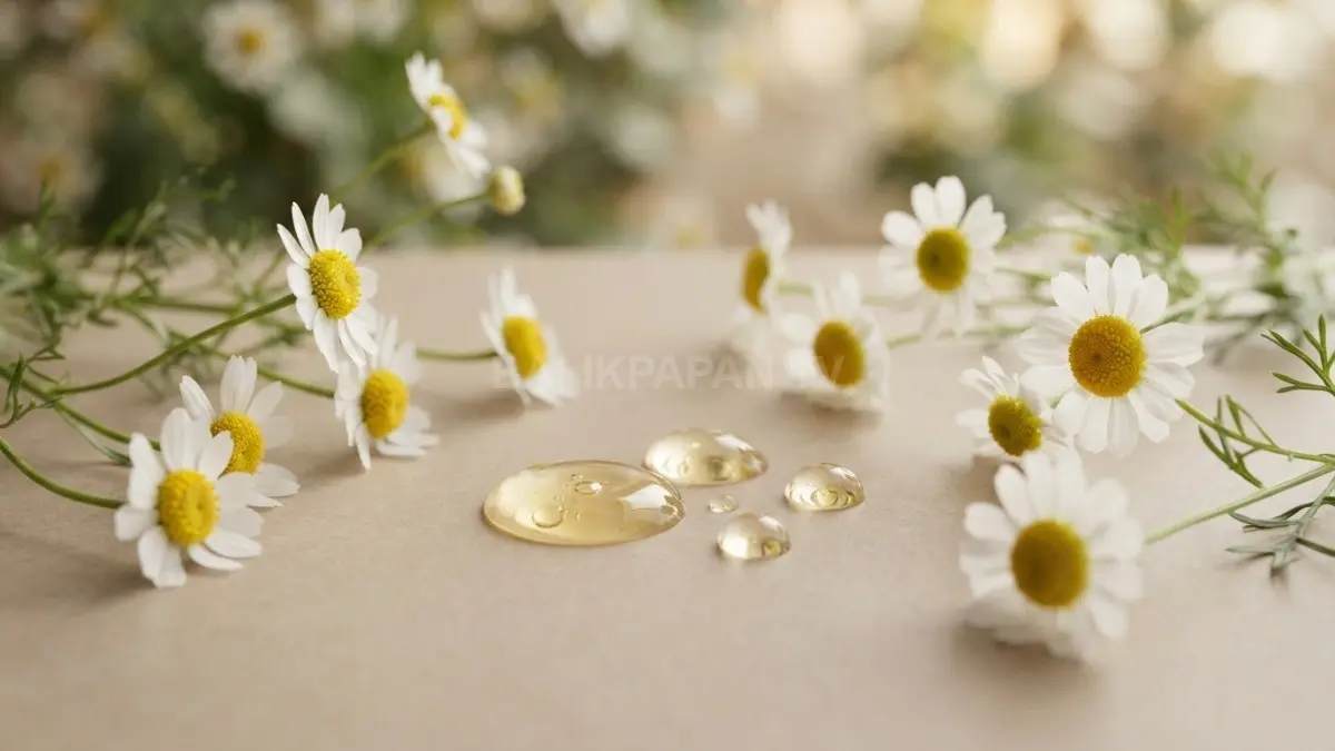 Ekstrak chamomile alami efektif menenangkan kulit perih dan meredakan pelebaran kapiler akibat alergi kosmetik. (BTV/Ai)