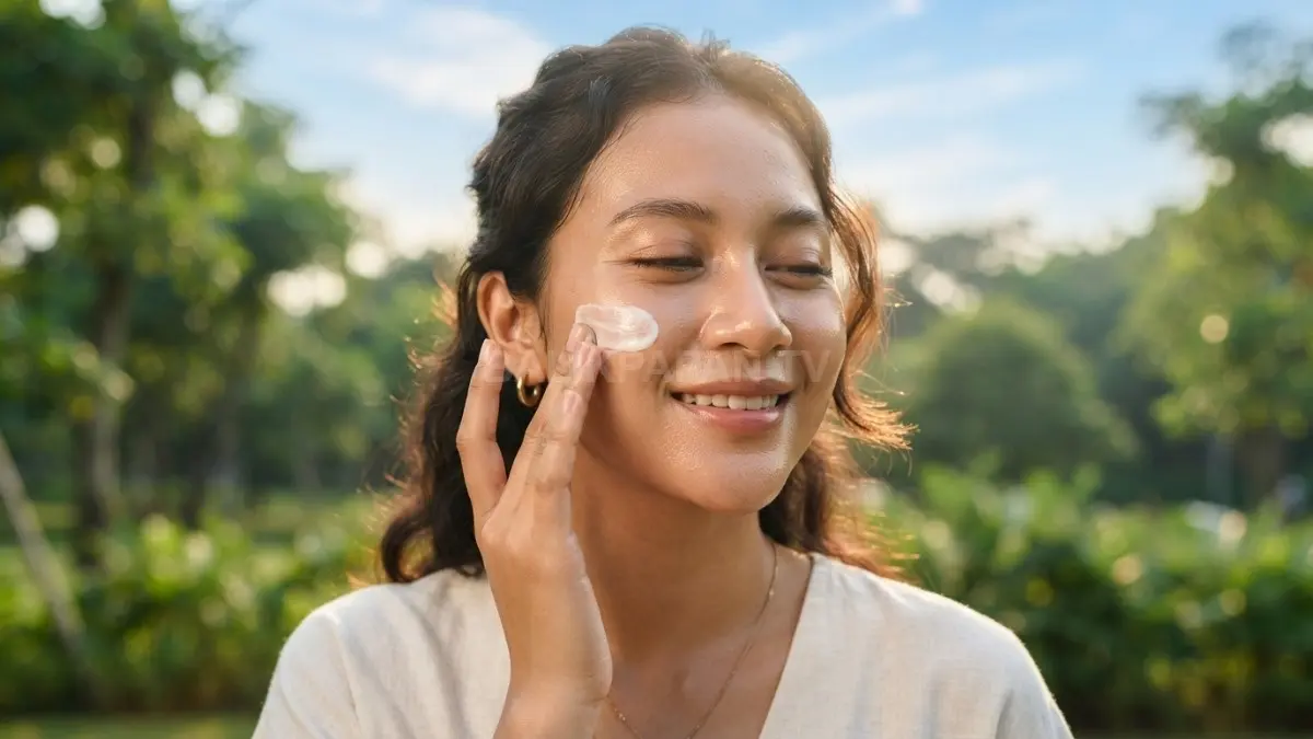 Gunakan tabir surya setiap hari untuk melindungi kulit dari penuaan dini akibat radiasi matahari. (BTV/Ai)