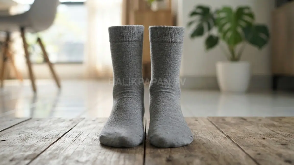 Menata kaus kaki dengan benar mencegah pasangan terpisah sekaligus menjaga lemari tetap rapi dan praktis. (BTV/AI)