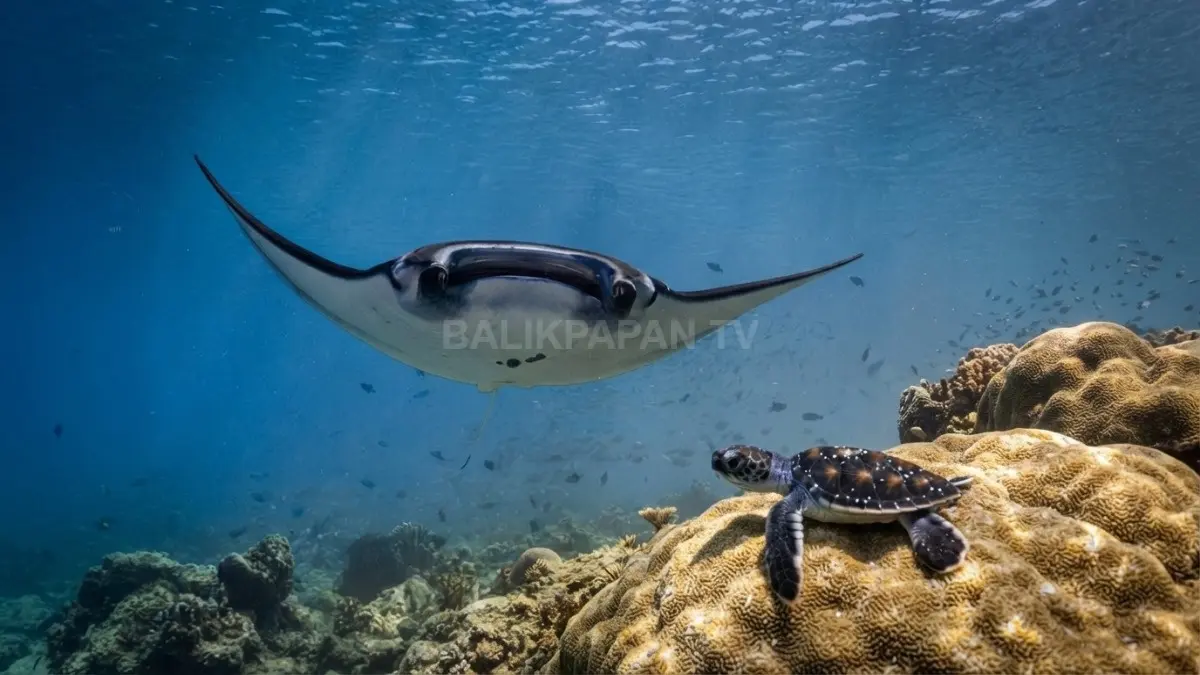 Pulau Sangalaki menjadi destinasi favorit menikmati penyu, terumbu karang, serta pari manta di habitat alaminya indah (BTV/AI)