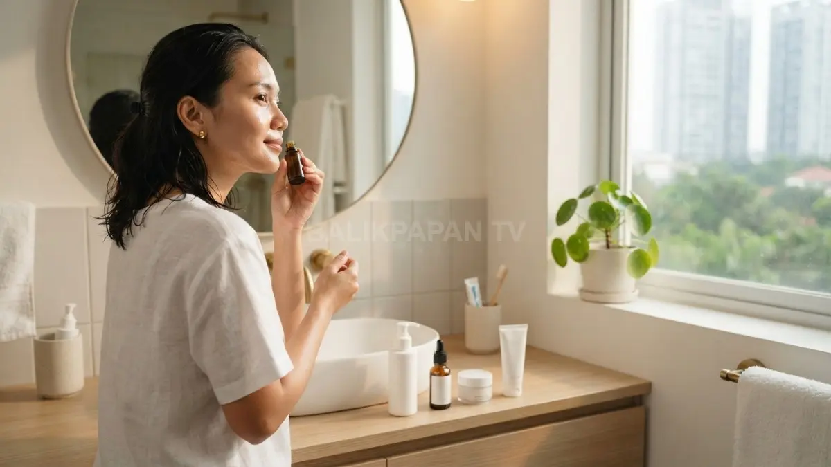 Rutinitas skincare yang konsisten membantu menjaga kesehatan kulit dan memaksimalkan manfaat setiap kandungan aktif digunakan. (BTV/AI)