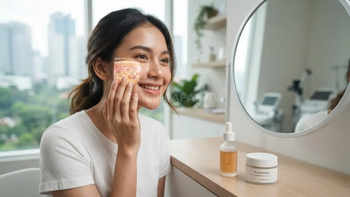 Strategi penggunaan retinoid dan AHA BHA membantu memaksimalkan hasil sekaligus meminimalkan risiko iritasi pada kulit. (BTV/AI)