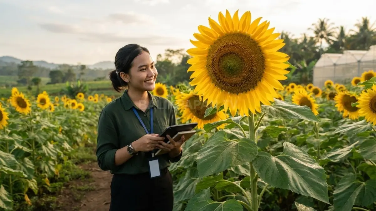 Urban farming bunga matahari menjadi pilihan menarik mempercantik rumah dengan tanaman berbunga cerah sepanjang musim tanam (BTV/AI)