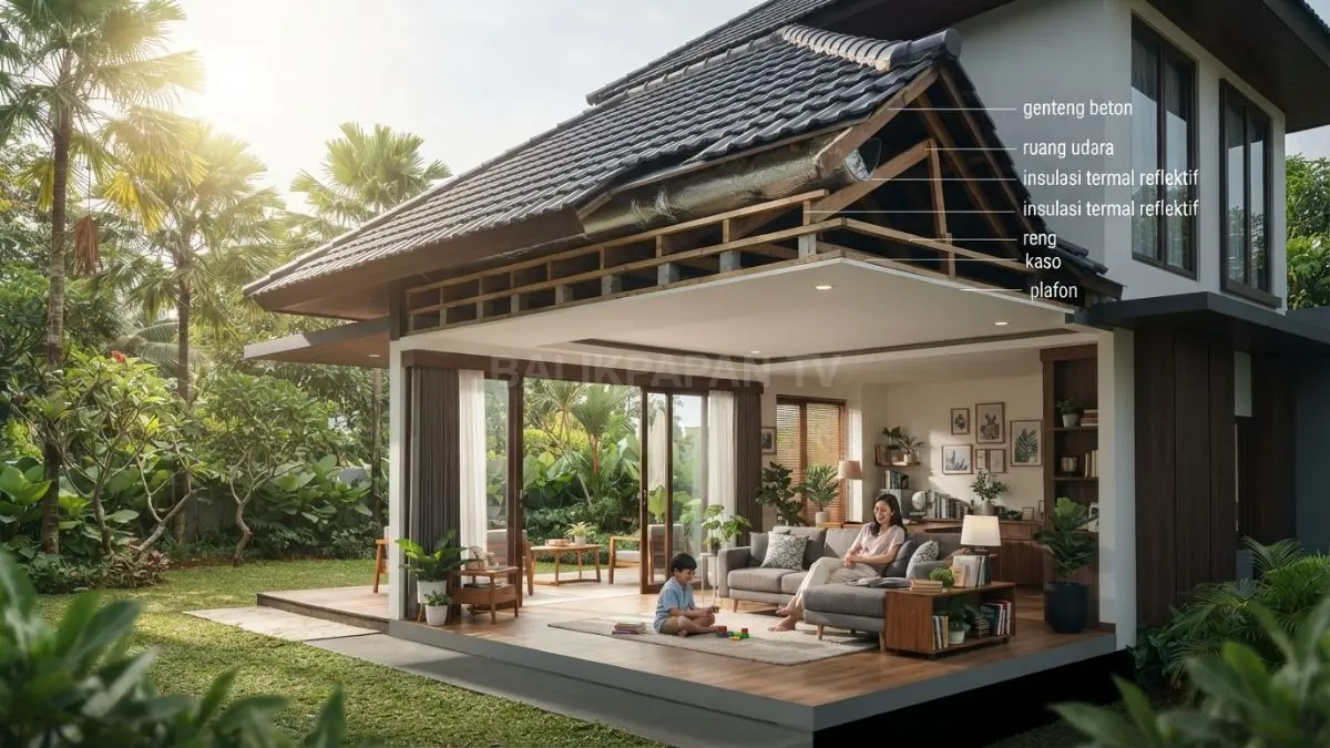 Memperhatikan kondisi atap menjadi langkah penting mengurangi panas yang masuk ke dalam rumah setiap hari. (BTV/AI)