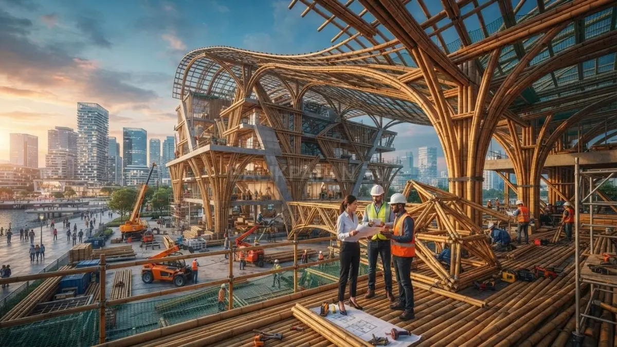 Teknologi modern menjadikan bambu material konstruksi kuat, awet, estetis, dan semakin diminati untuk arsitektur berkelanjutan masa depan. [BTV:AI]
