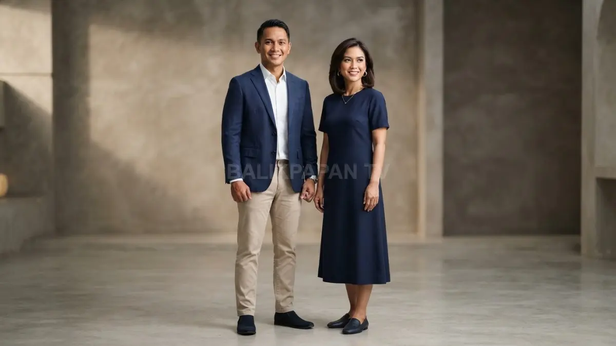 Warna navy membantu menciptakan penampilan elegan tanpa terlihat terlalu formal dalam berbagai kesempatan bersama. (BTV/AI)